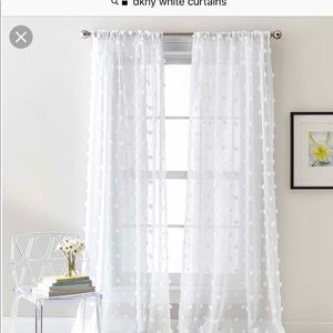 Dkny white curtains